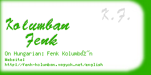 kolumban fenk business card